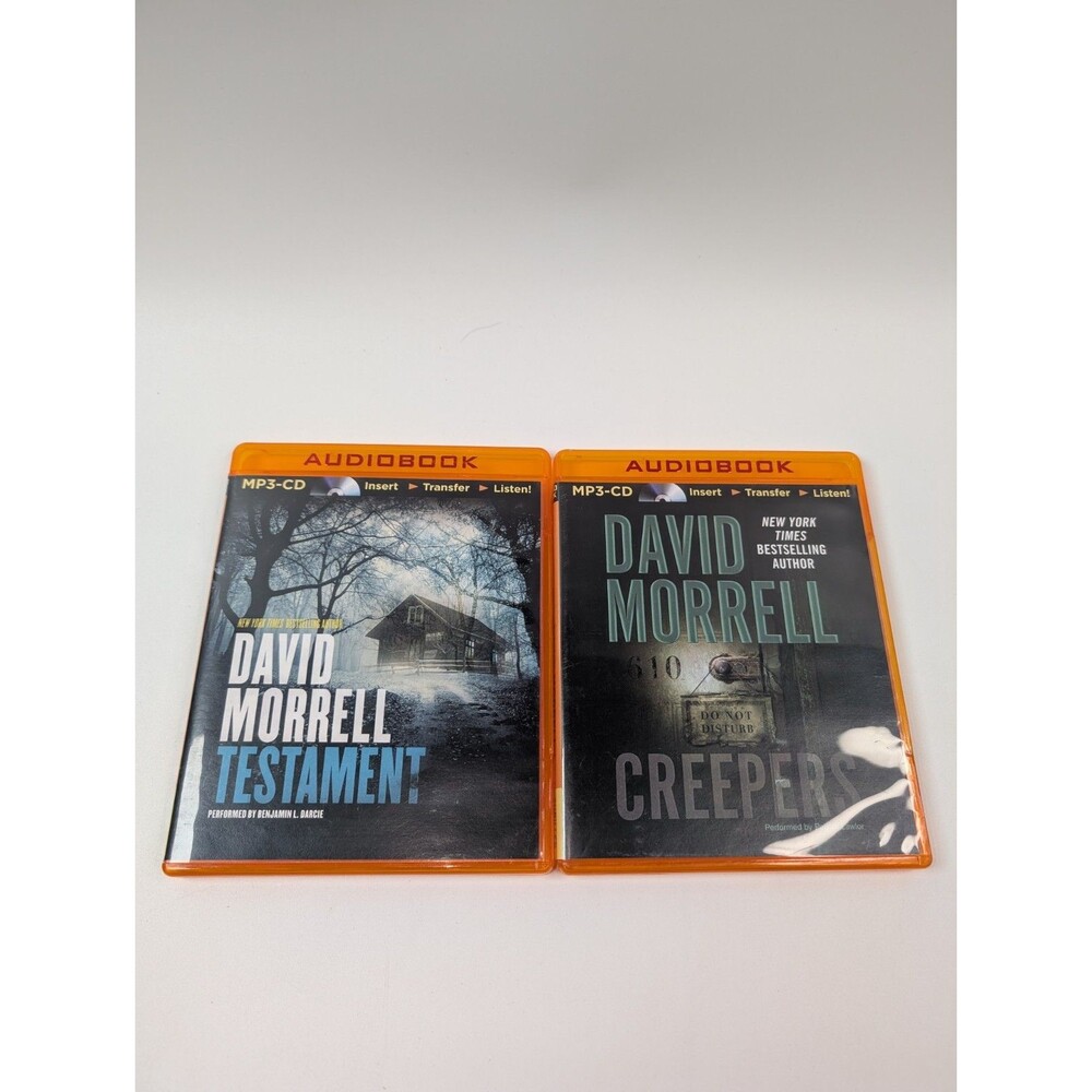 David Morrell Audio Book MP3 CD Creepers & Testament Unabridged - Lot of 2